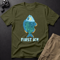 First Ice Bluegill Ice Fishing T-Shirt — Sage