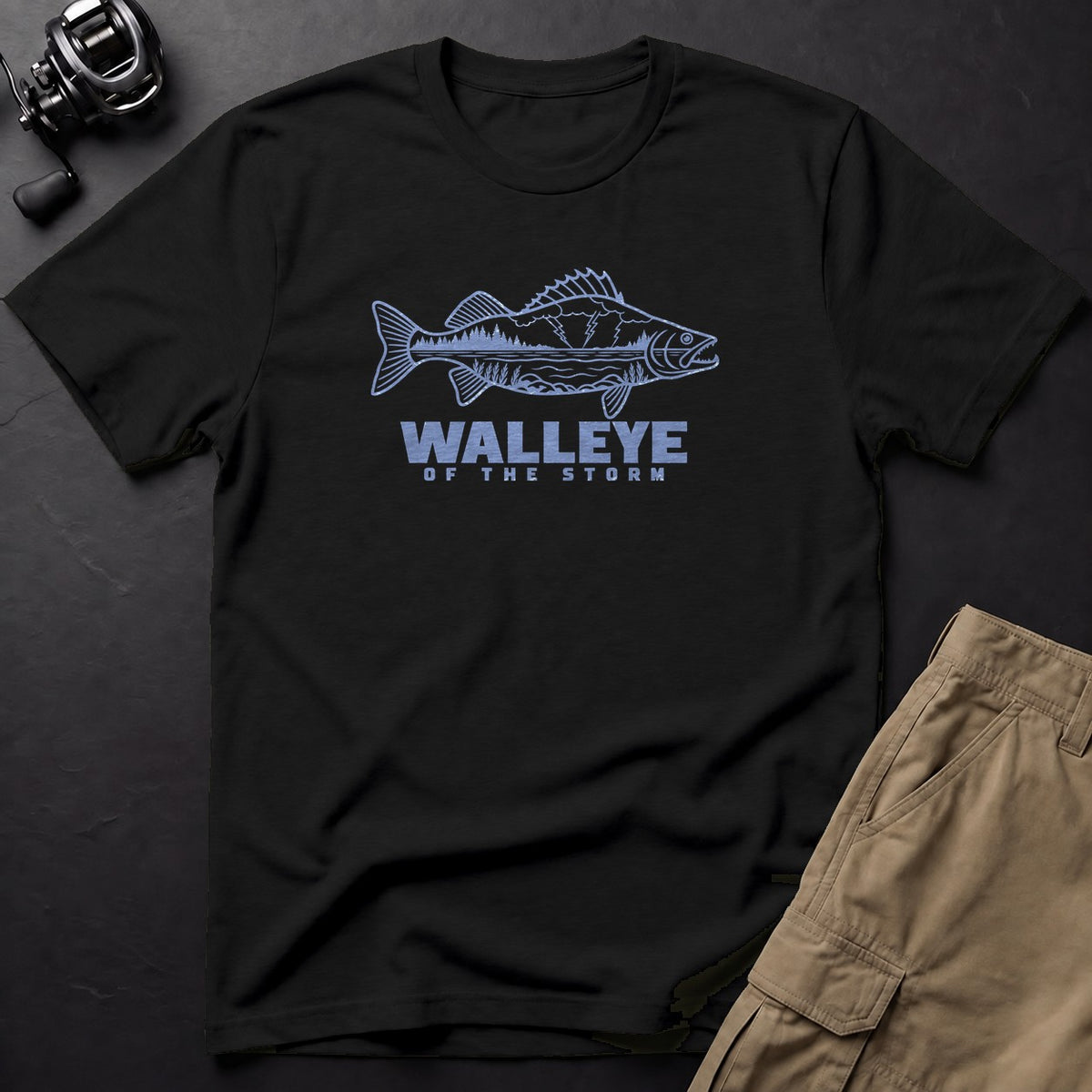Walleye of the Storm T-Shirt — Black
