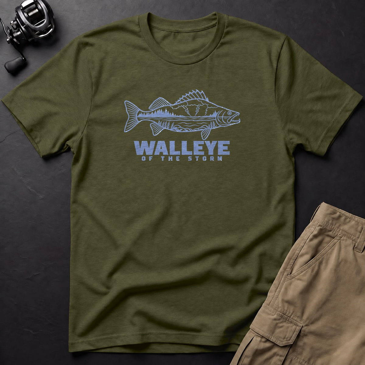 Walleye of the Storm T-Shirt — Sage