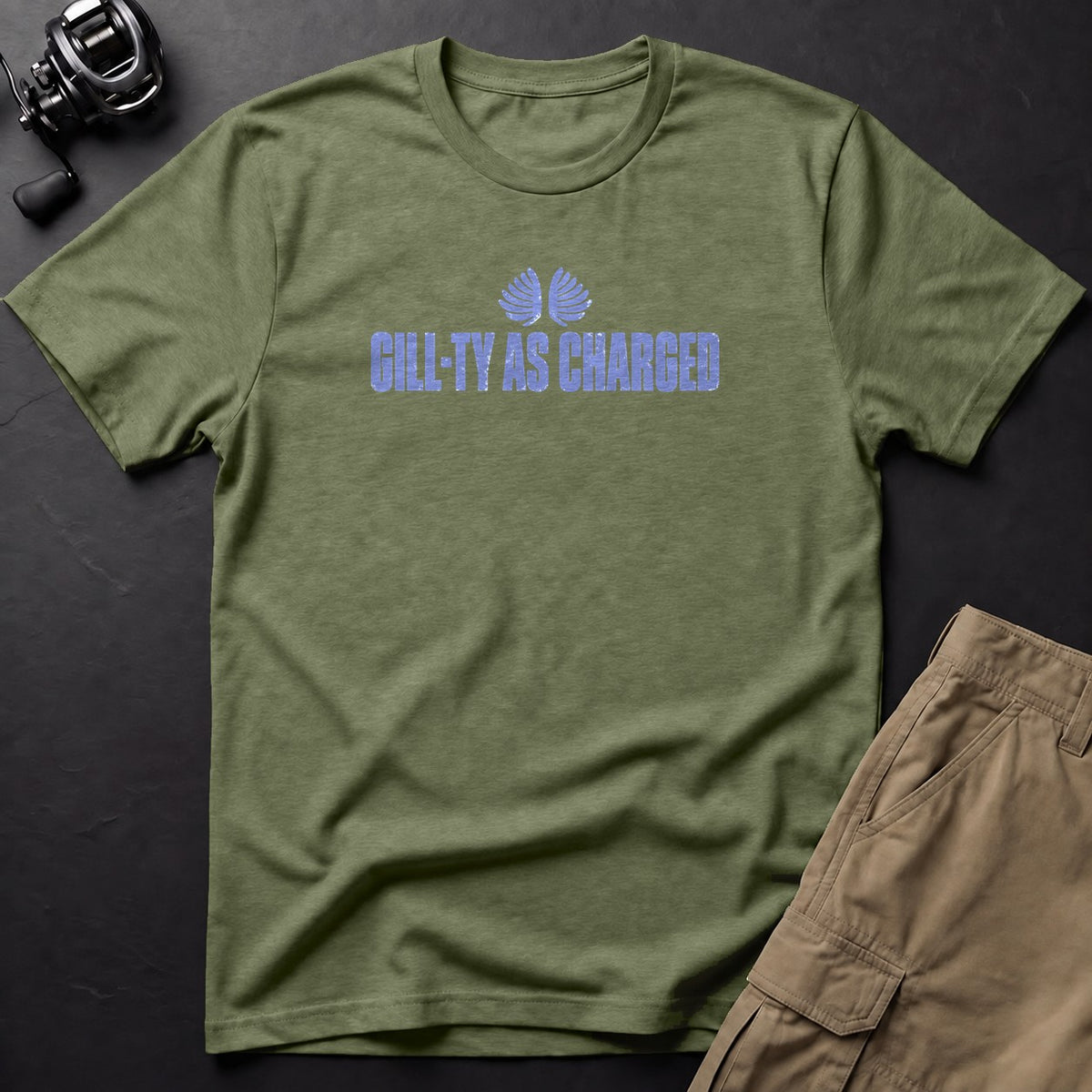 Gill-Ty as Charged T-Shirt — Moss