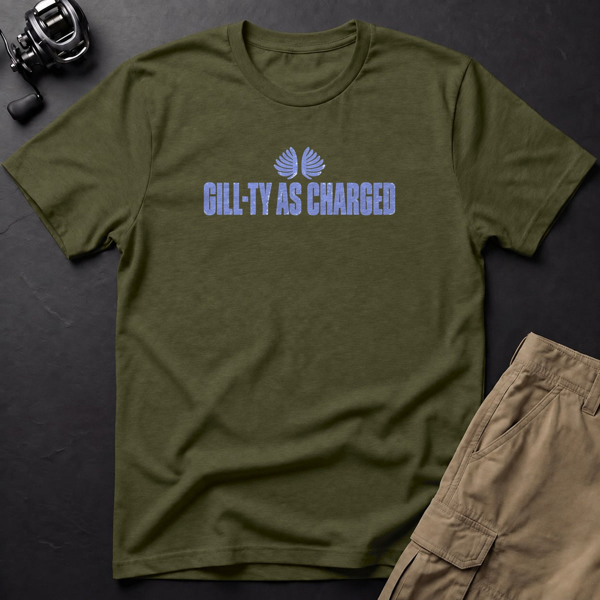 Gill-Ty as Charged T-Shirt — Sage