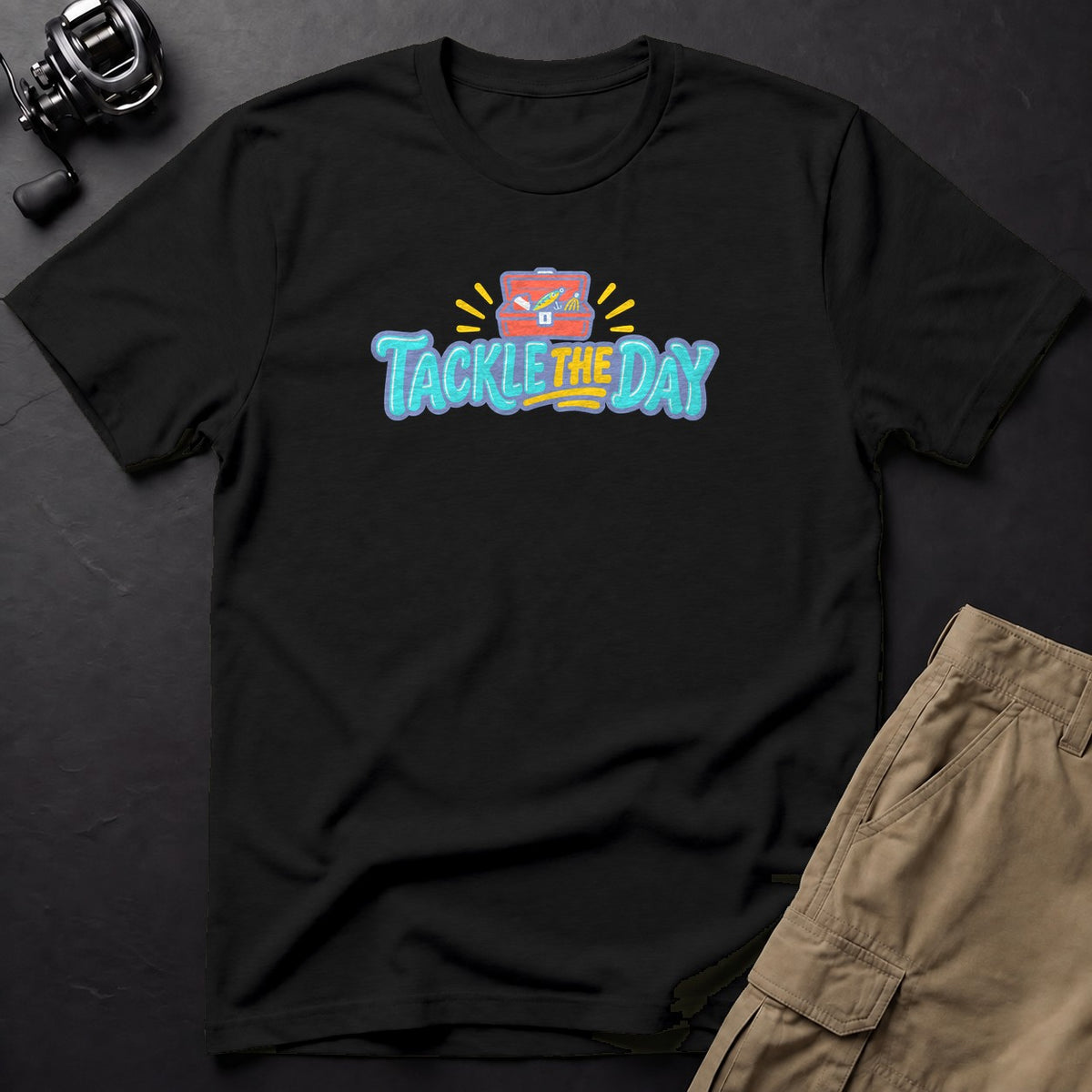 Tackle the Day T-Shirt — Black