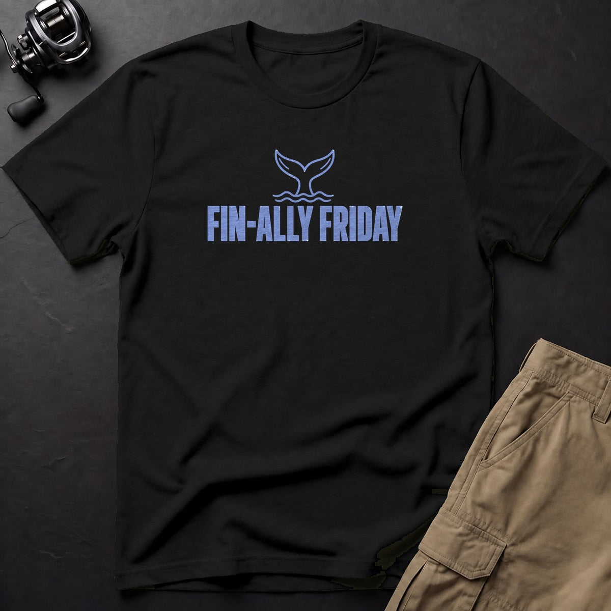 Fin-Ally Friday T-Shirt — Black