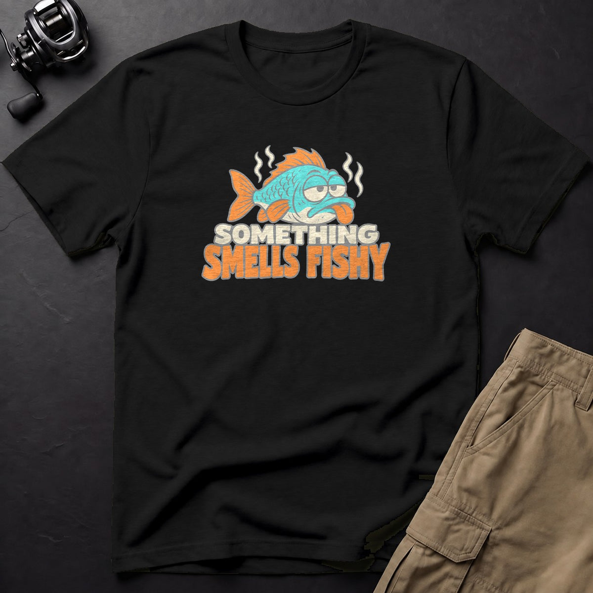 Something Smells Fishy T-Shirt — Black