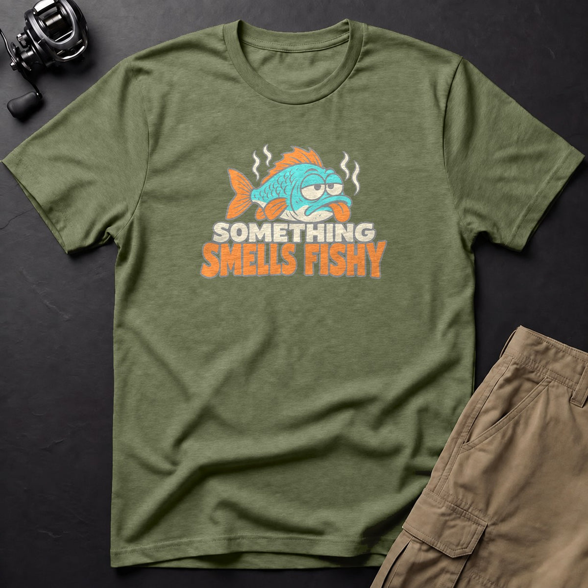Something Smells Fishy T-Shirt — Moss
