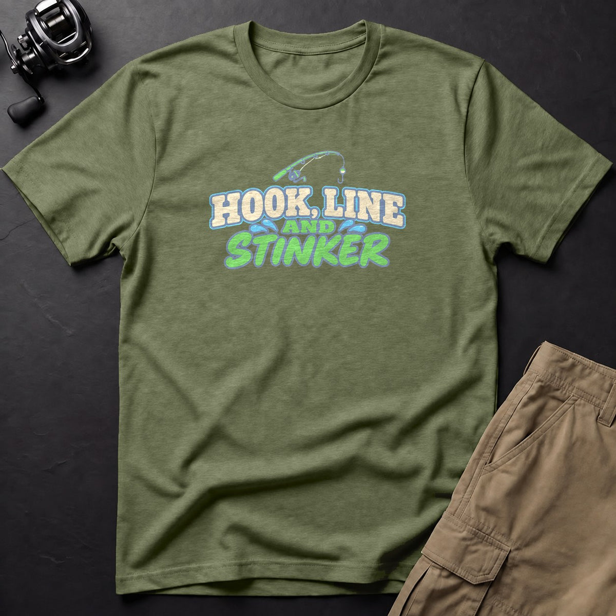 Hook, Line and Stinker T-Shirt — Moss
