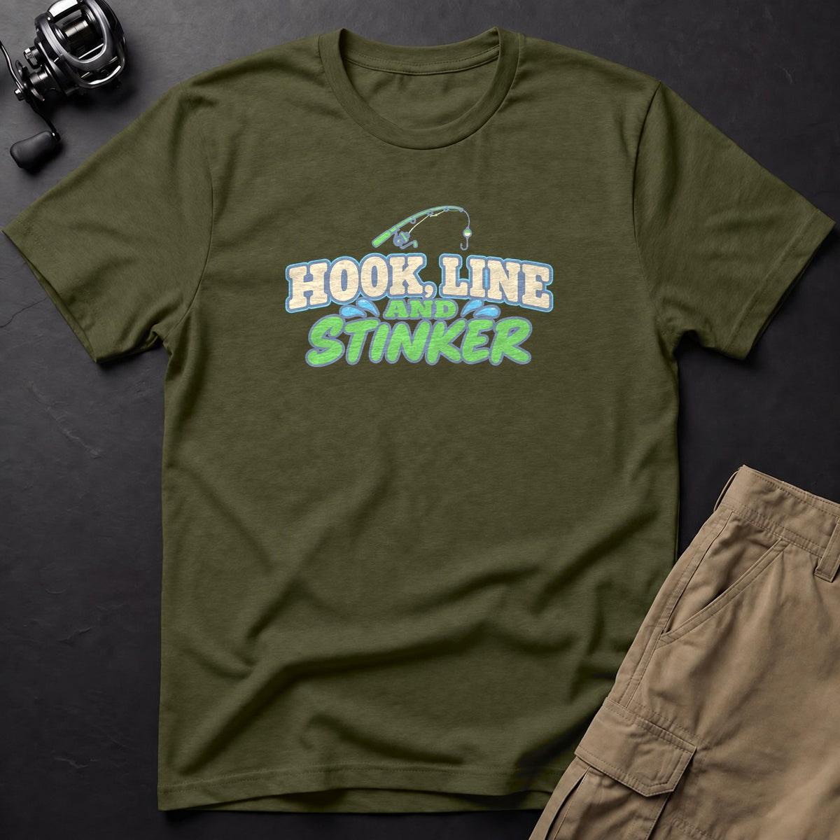 Hook, Line and Stinker T-Shirt — Sage