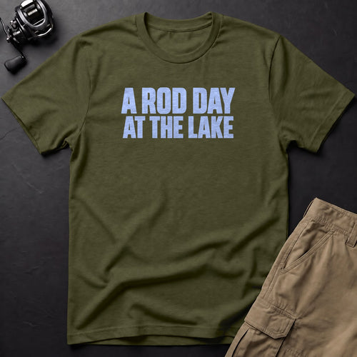 A Rod Day at the Lake T-Shirt — Sage