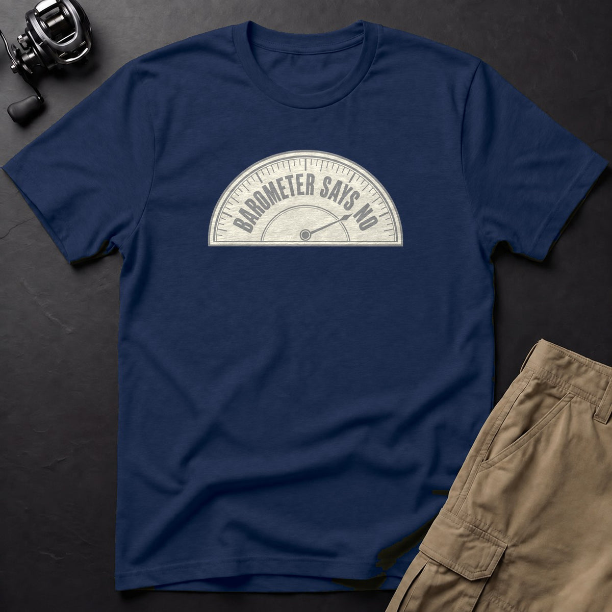 Barometer Says No T-Shirt — True Navy