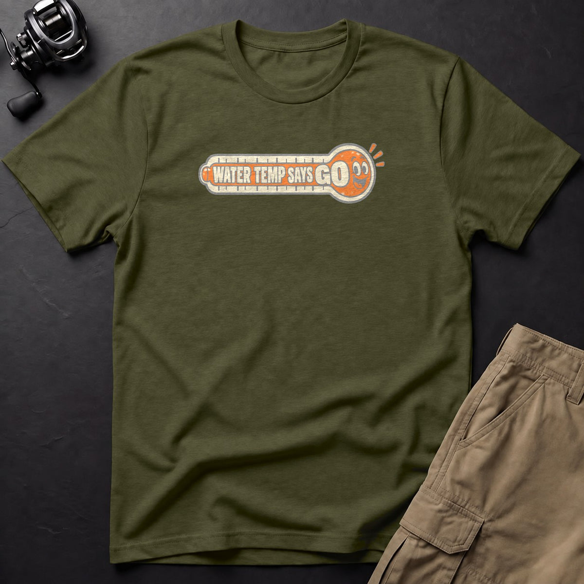 Water Temp Says Go T-Shirt — Sage