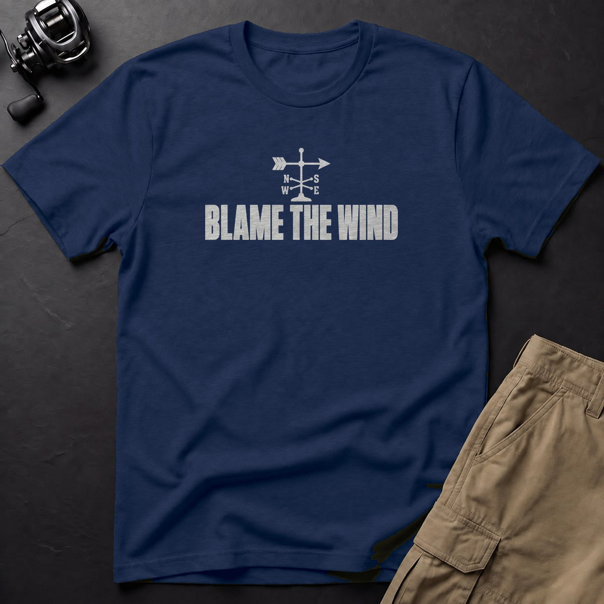 Blame the Wind T-Shirt — True Navy