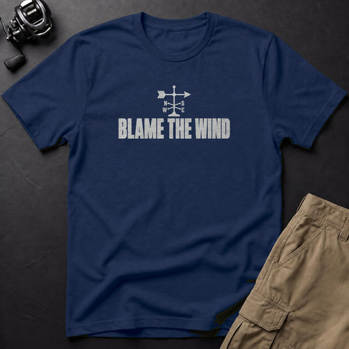 Blame the Wind T-Shirt — True Navy