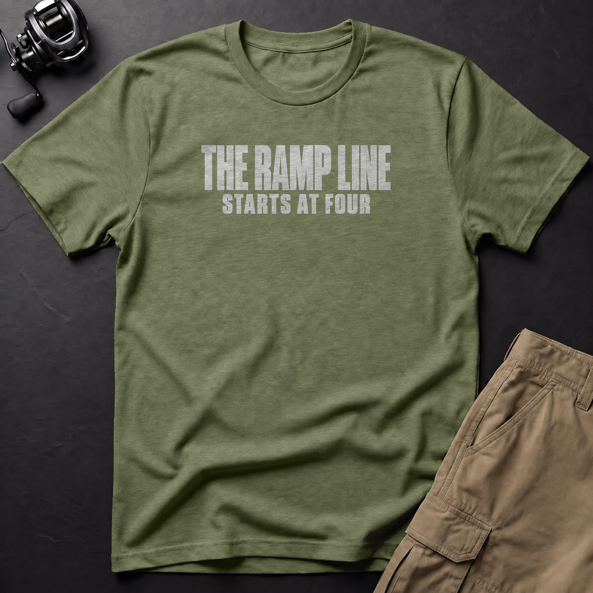 The Ramp Line Starts at Four T-Shirt — Moss