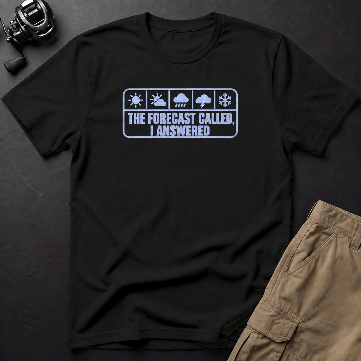 The Forecast Called, I Answered T-Shirt — Black