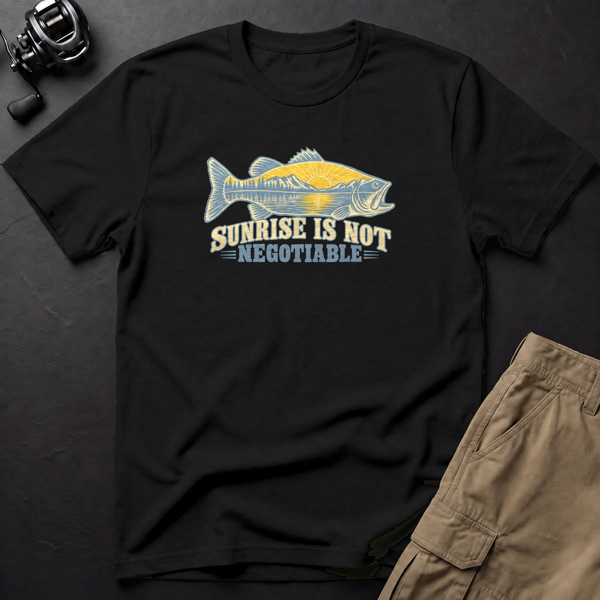 Sunrise Is Not Negotiable T-Shirt — Black