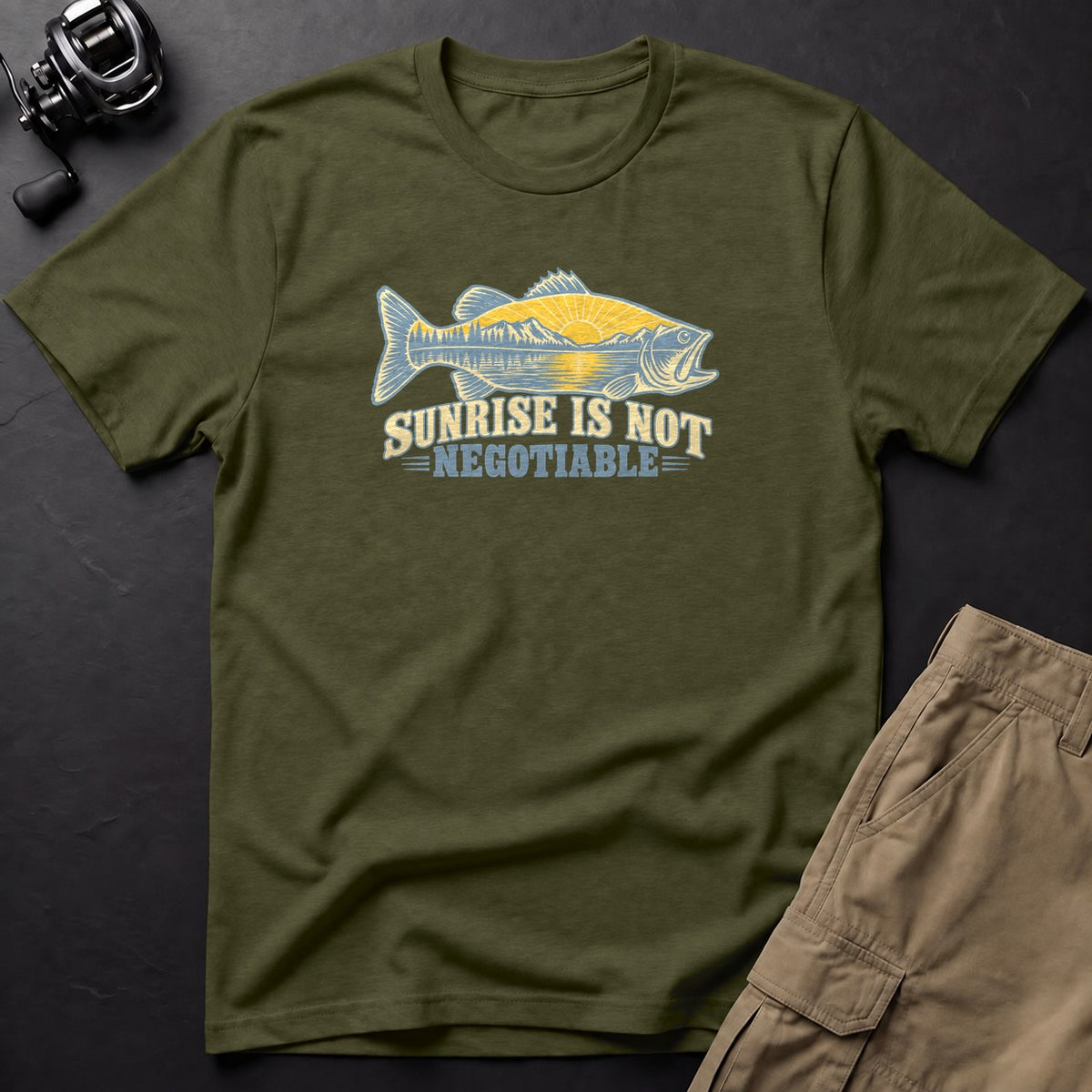 Sunrise Is Not Negotiable T-Shirt — Sage