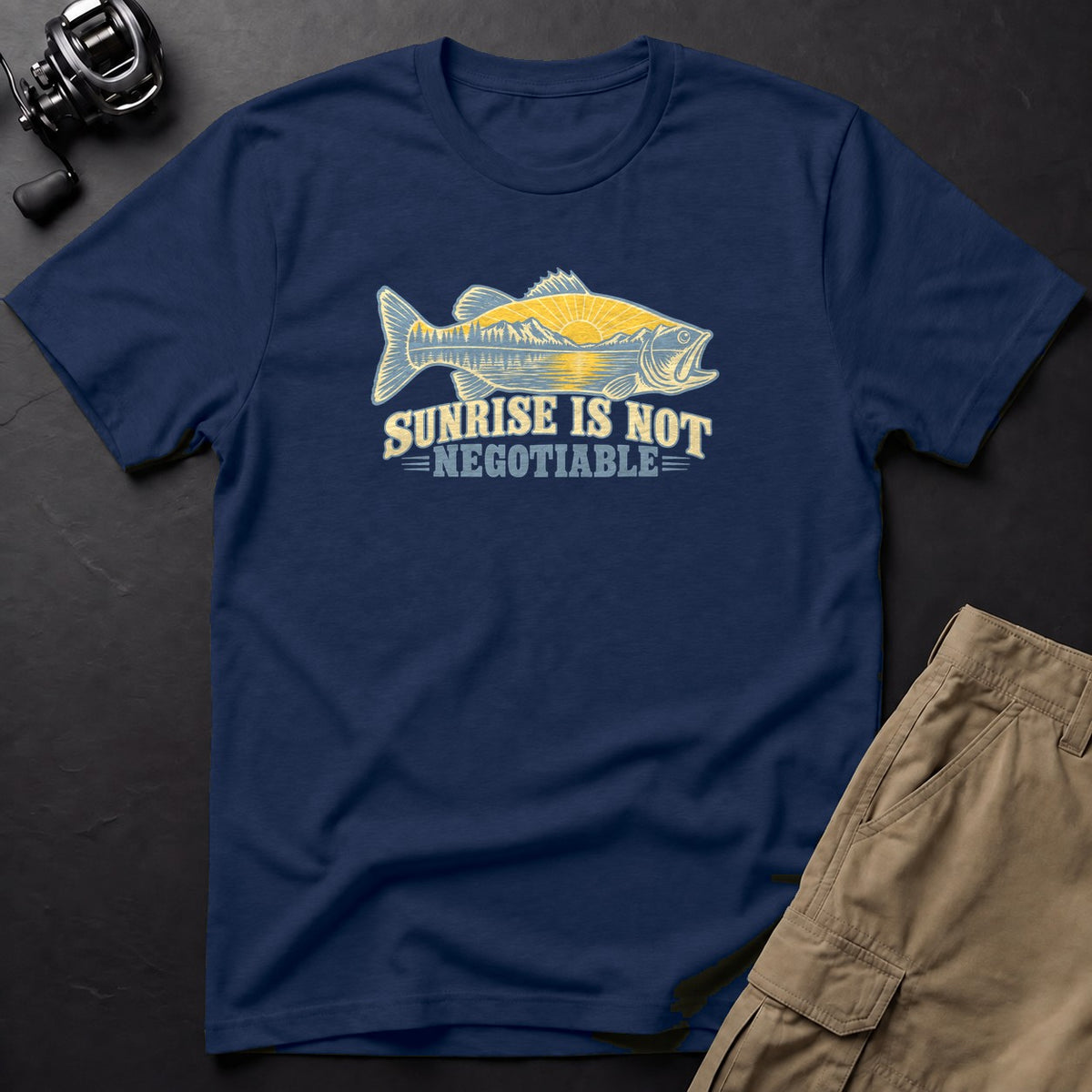 Sunrise Is Not Negotiable T-Shirt — True Navy