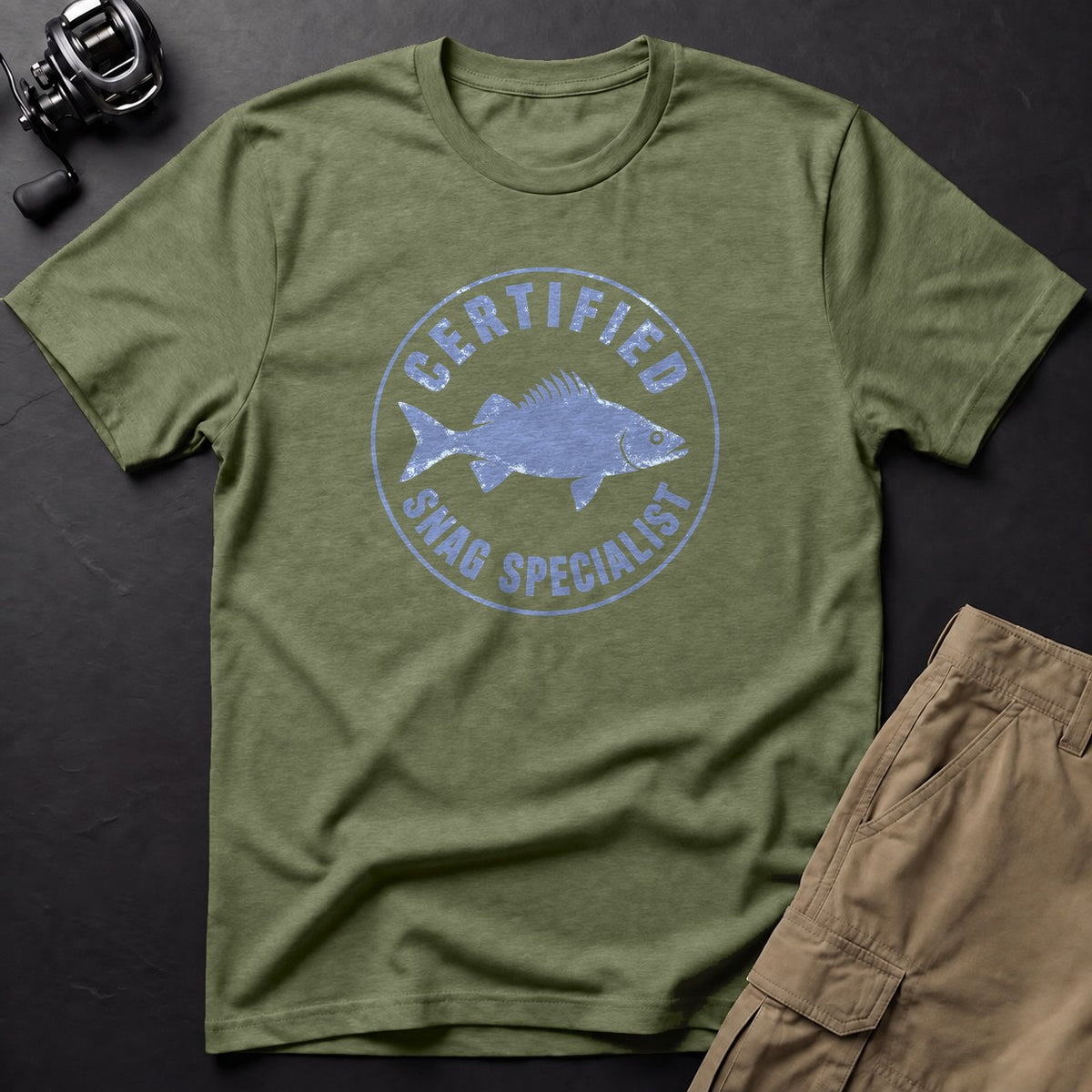 Certified Snag Specialist T-Shirt — Moss