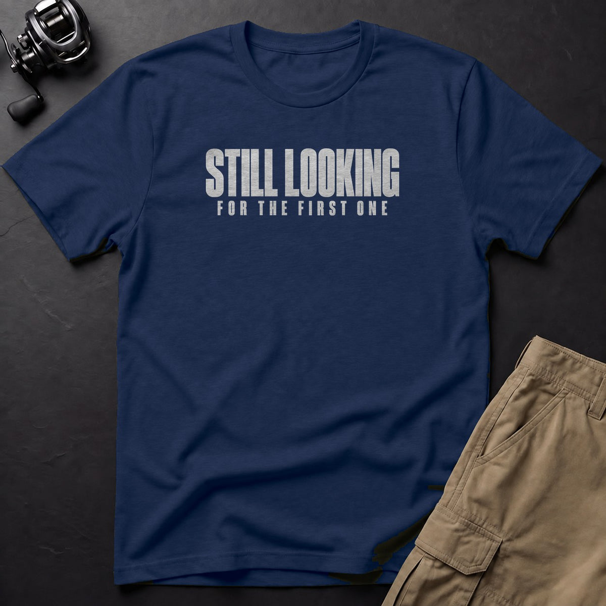 Still Looking for the First One T-Shirt — True Navy