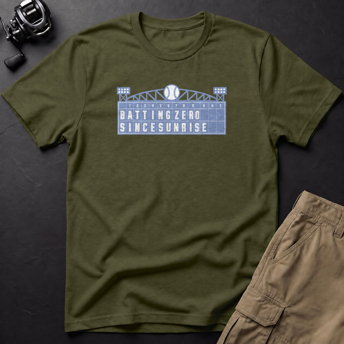 Batting Zero Since Sunrise T-Shirt — Sage