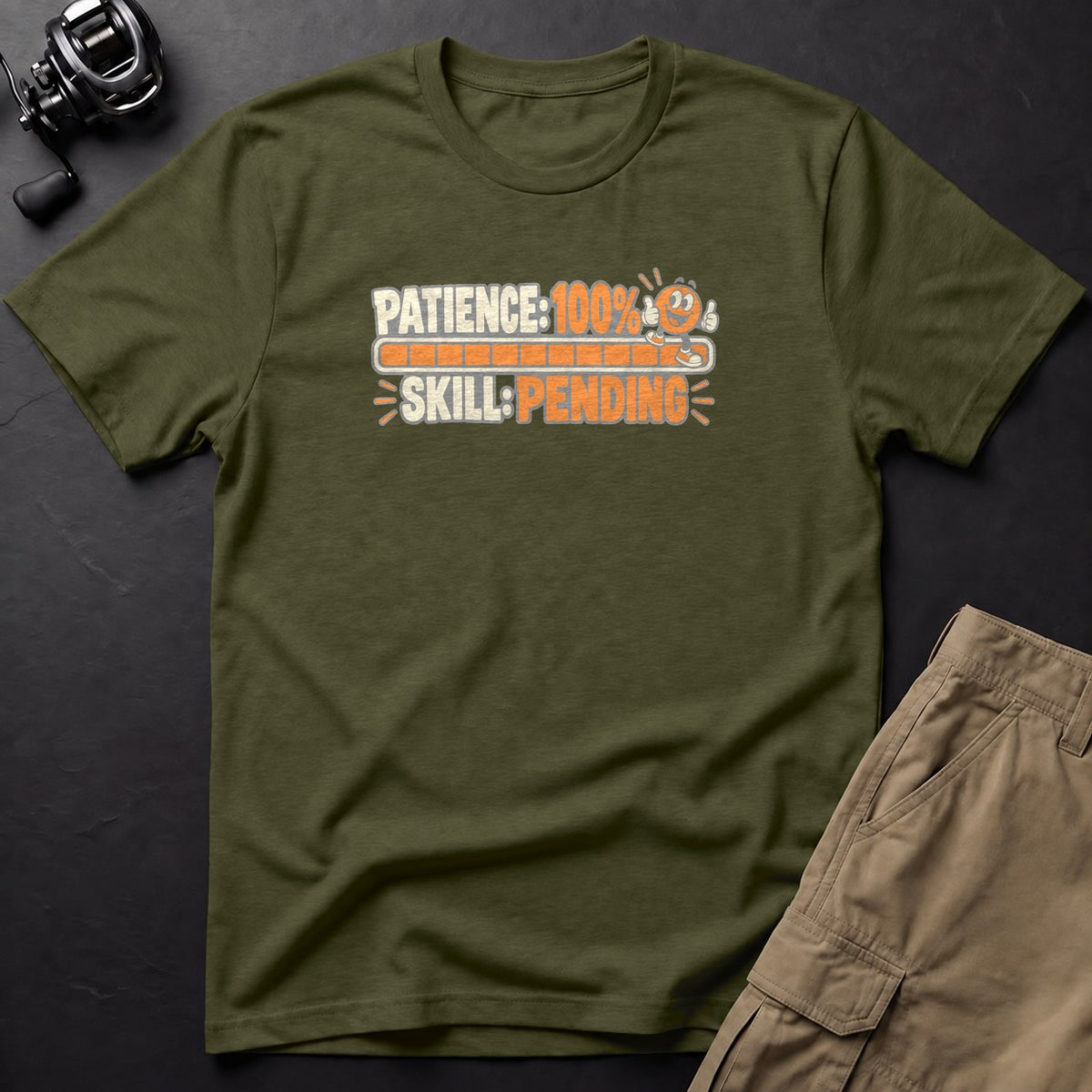 Patience: 100% · Skill: Pending T-Shirt — Sage