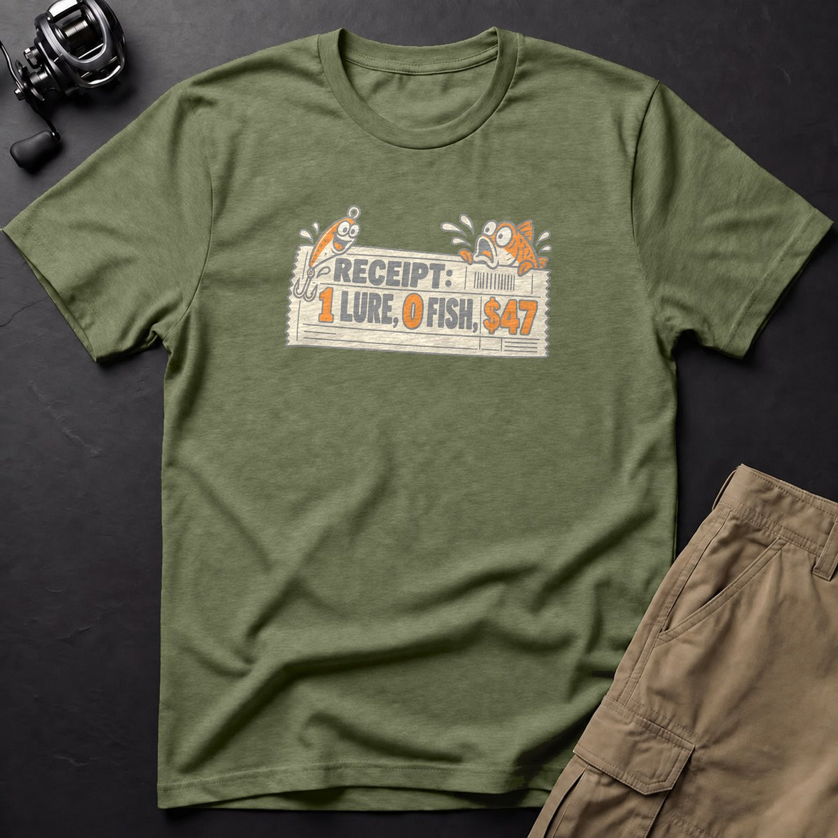 Receipt: 1 Lure, 0 Fish, $47 T-Shirt — Moss