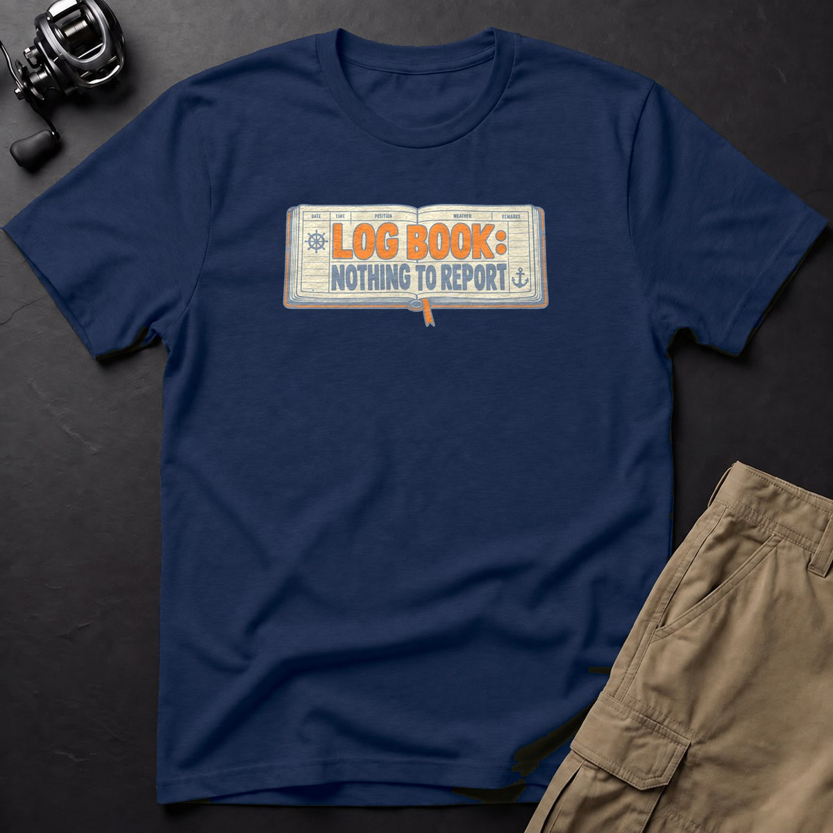 Log Book: Nothing to Report T-Shirt — True Navy