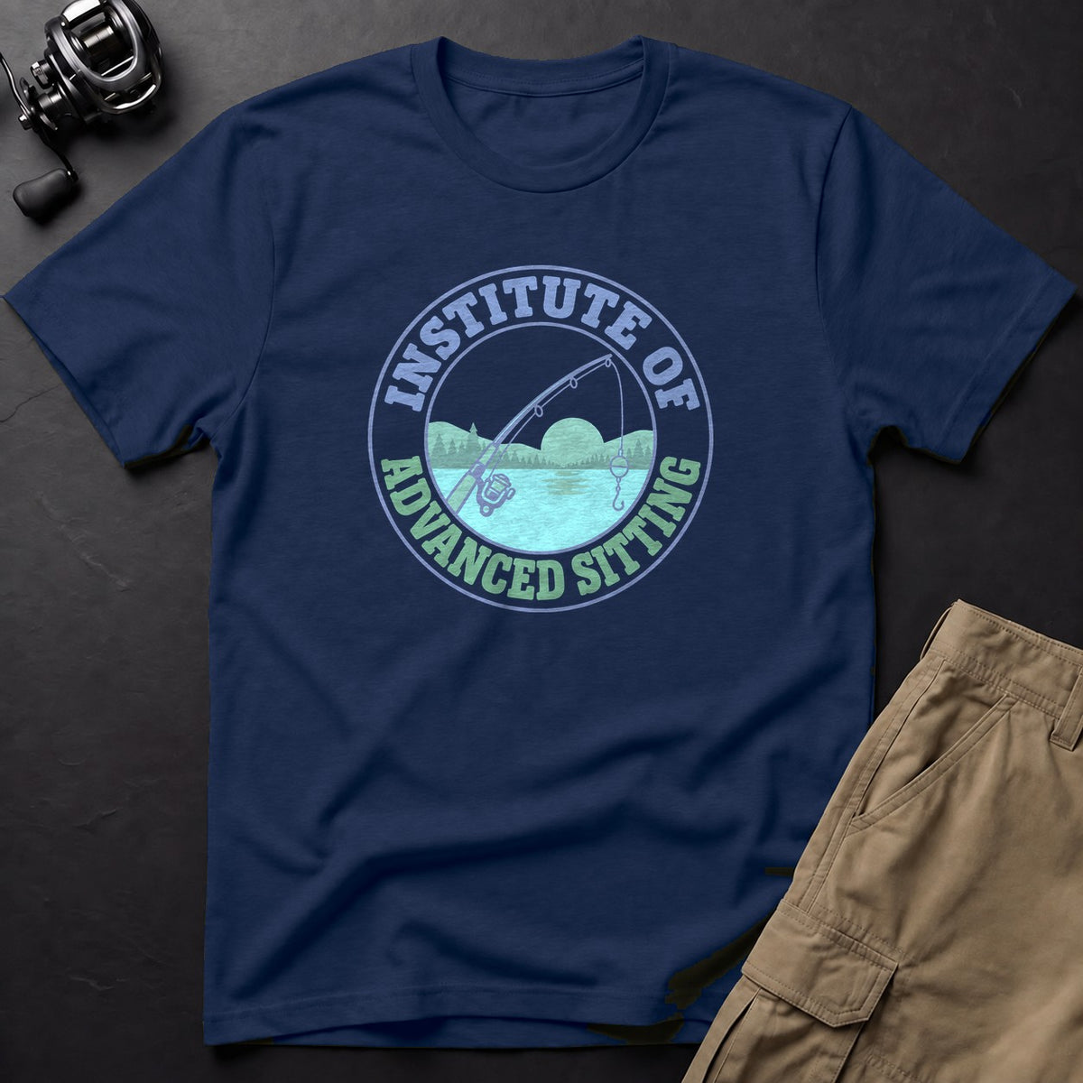 Institute of Advanced Sitting T-Shirt — True Navy