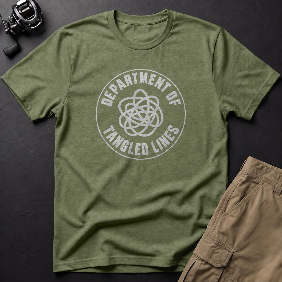 Department of Tangled Lines T-Shirt — Moss