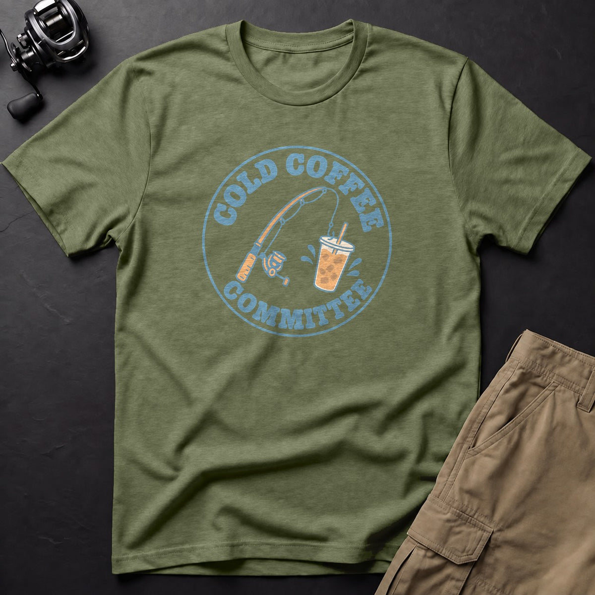Cold Coffee Committee T-Shirt — Moss