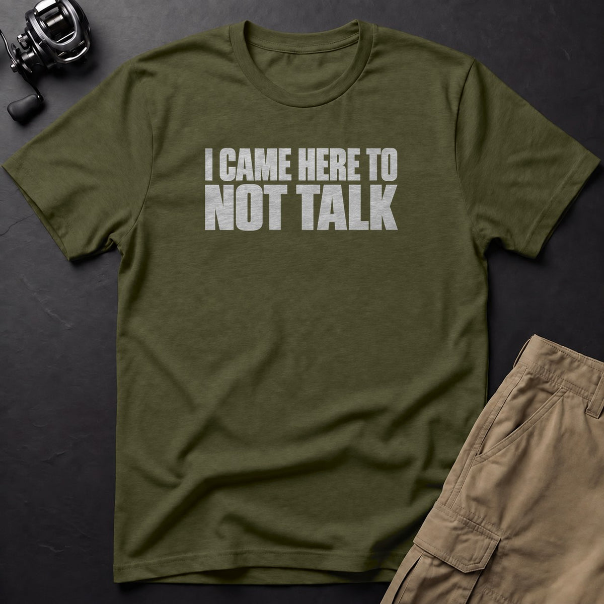 I Came Here to Not Talk T-Shirt — Sage