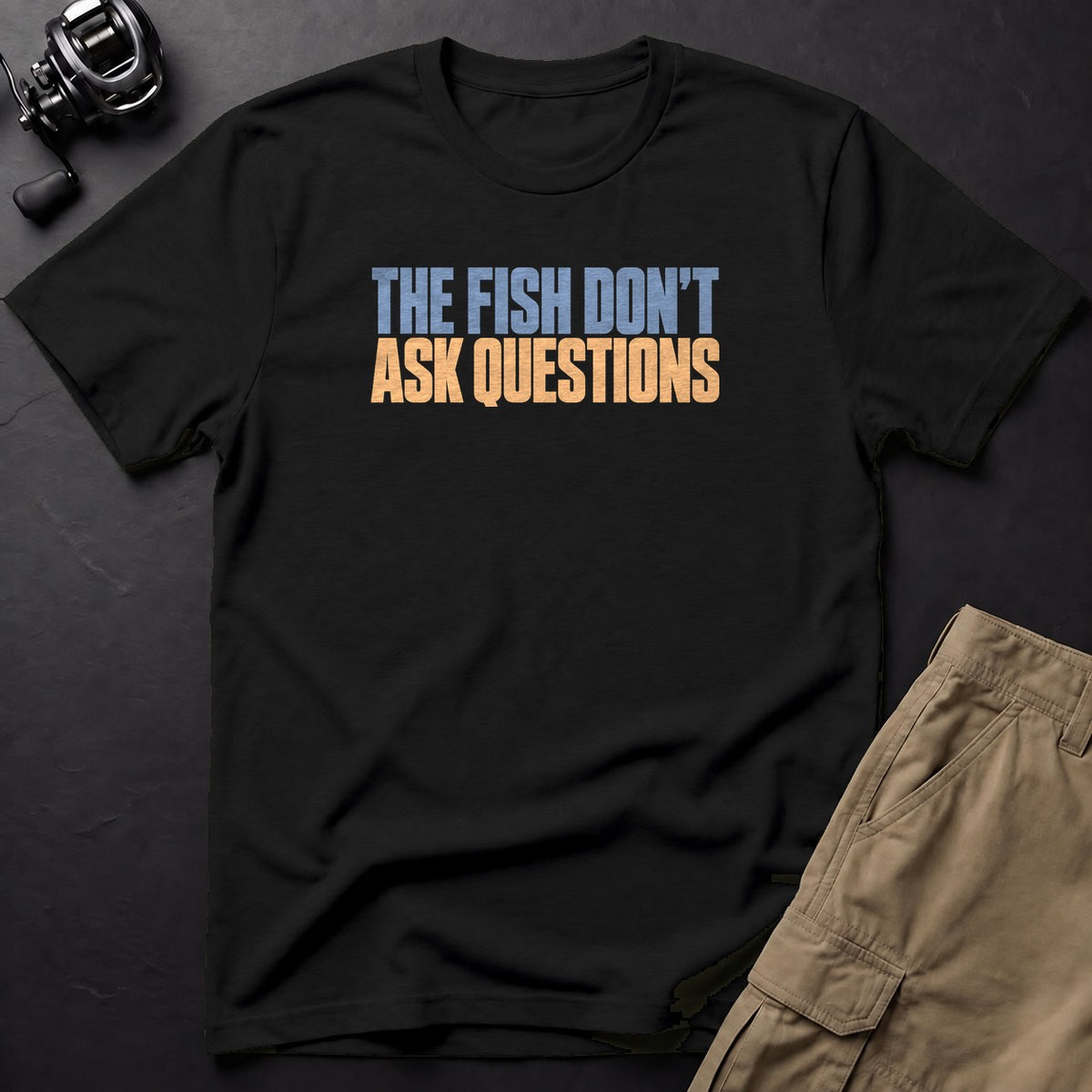 The Fish Don't Ask Questions T-Shirt — Black