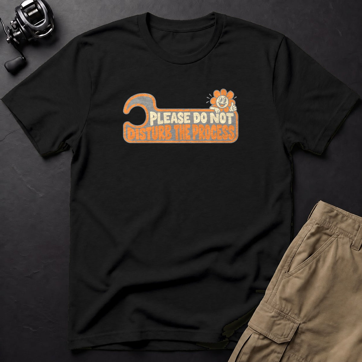Please Do Not Disturb the Process T-Shirt — Black