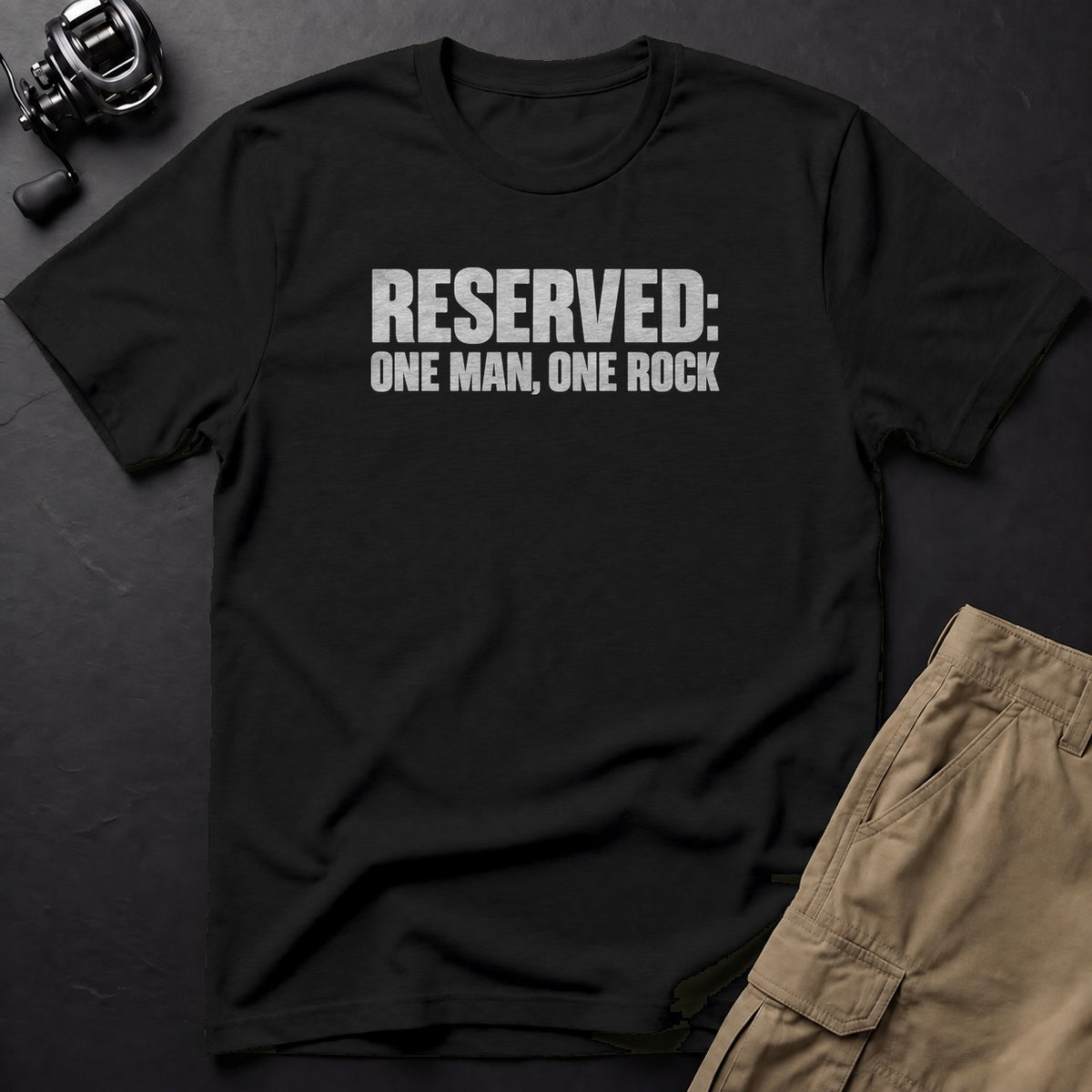 Reserved: One Man, One Rock T-Shirt — Black