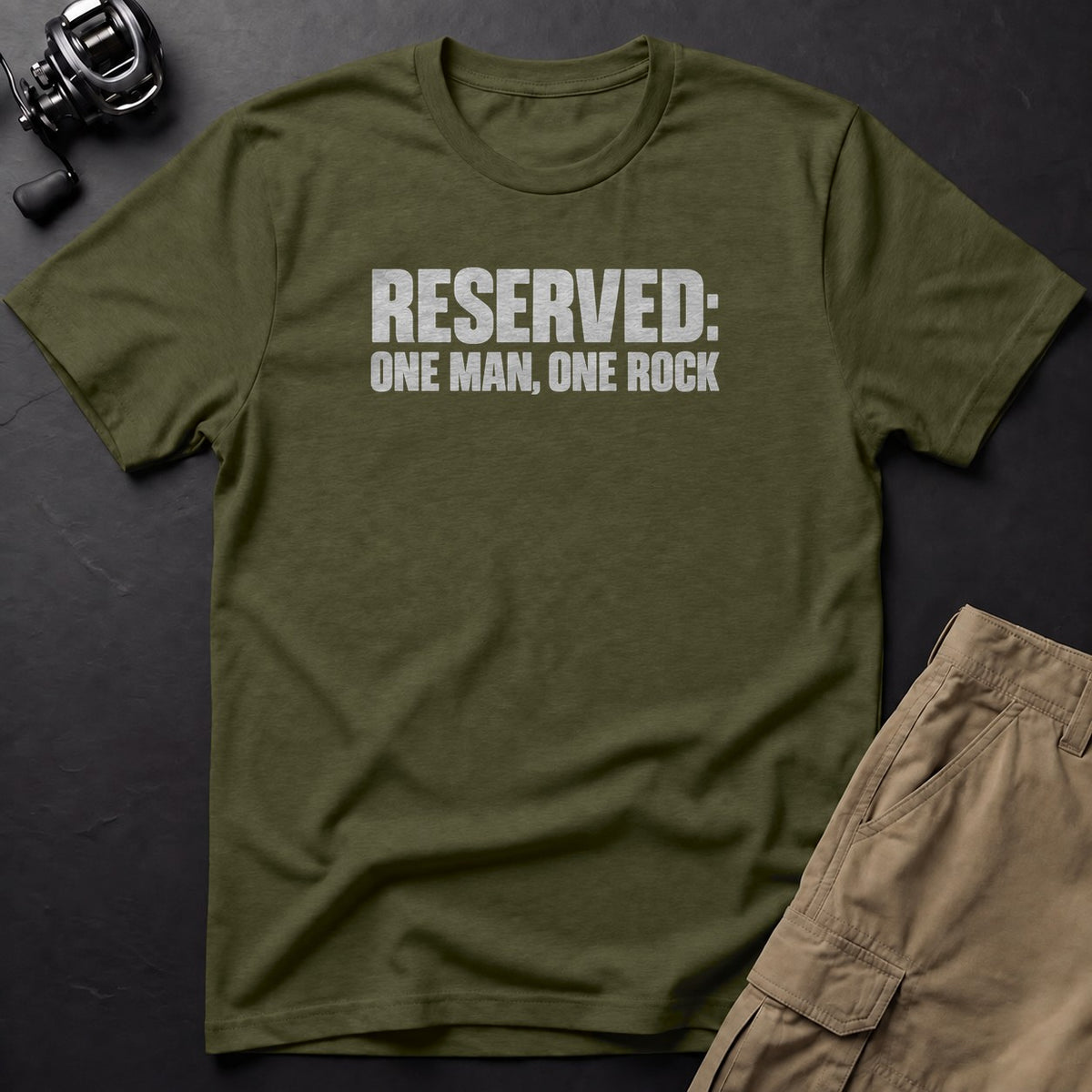 Reserved: One Man, One Rock T-Shirt — Sage