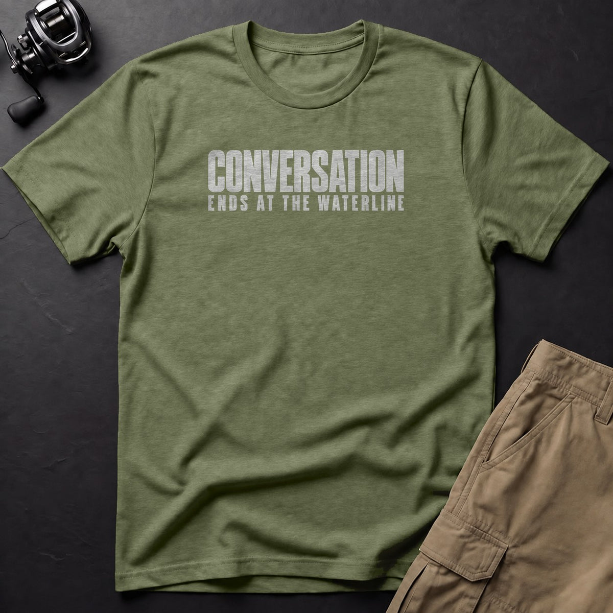 Conversation Ends at the Waterline T-Shirt — Moss