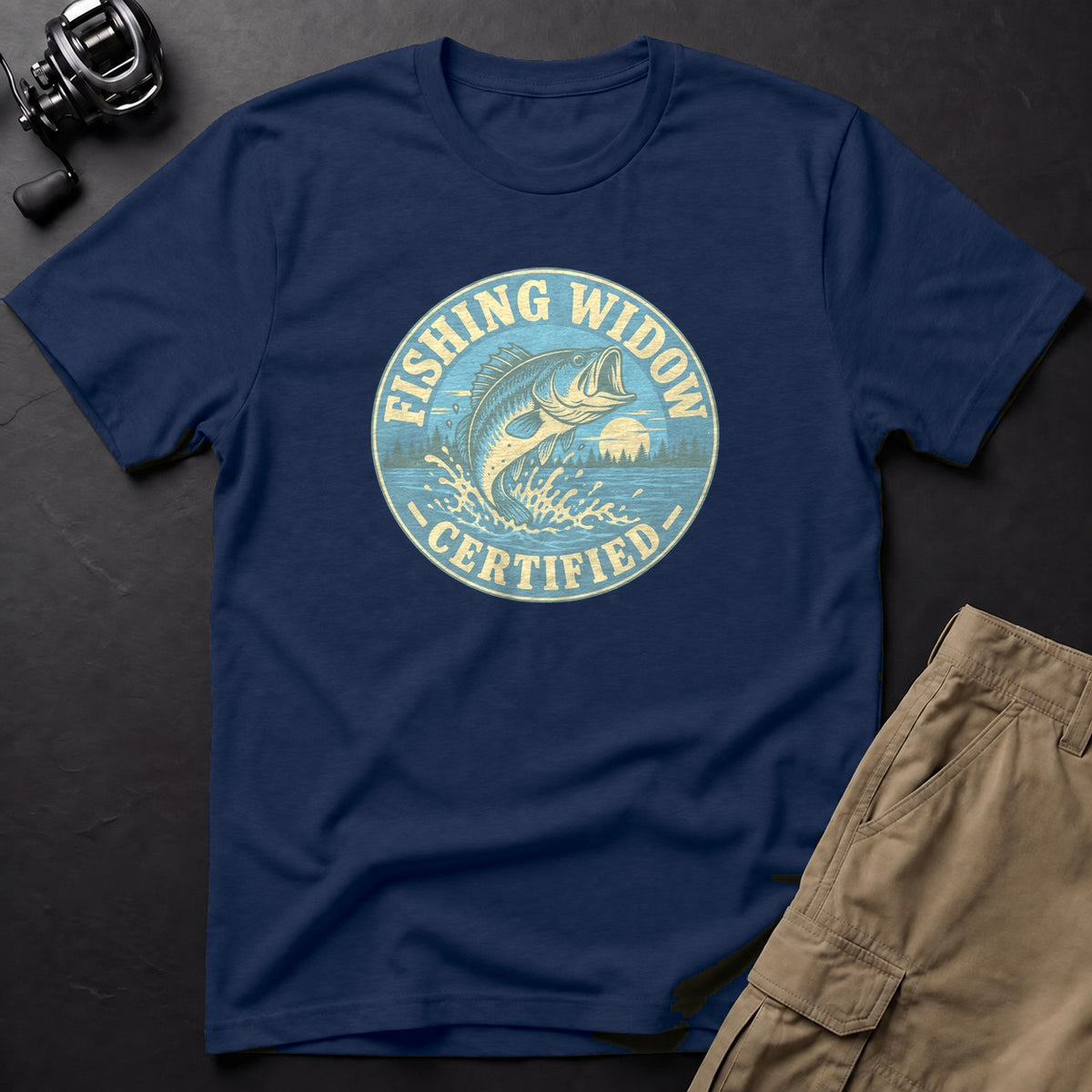Fishing Widow — Certified T-Shirt — True Navy