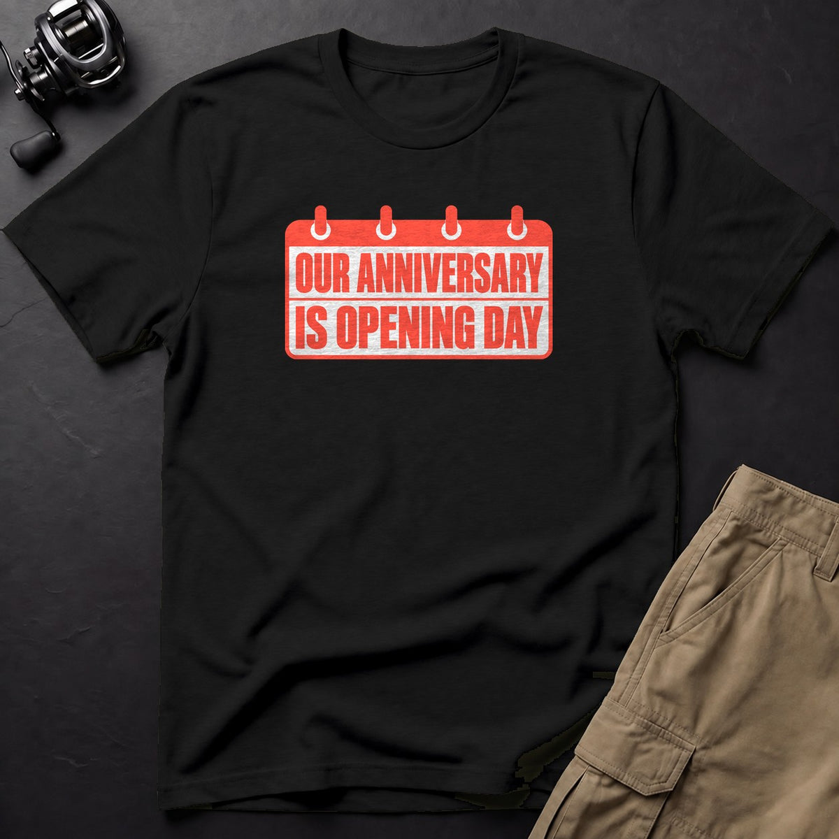 Our Anniversary Is Opening Day T-Shirt — Black