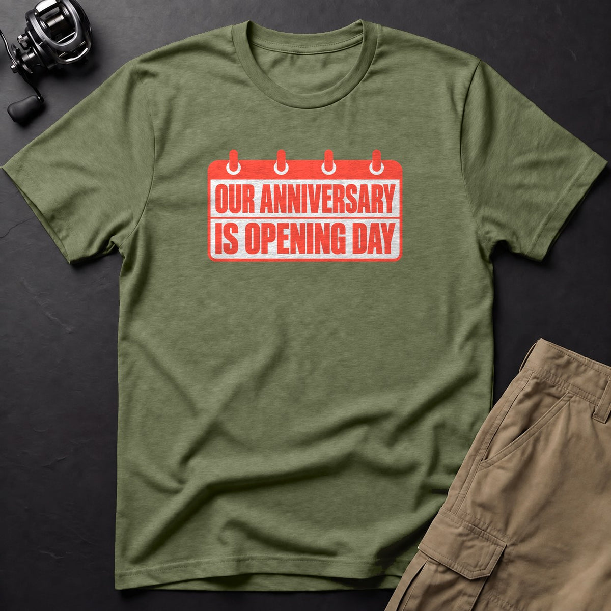 Our Anniversary Is Opening Day T-Shirt — Moss