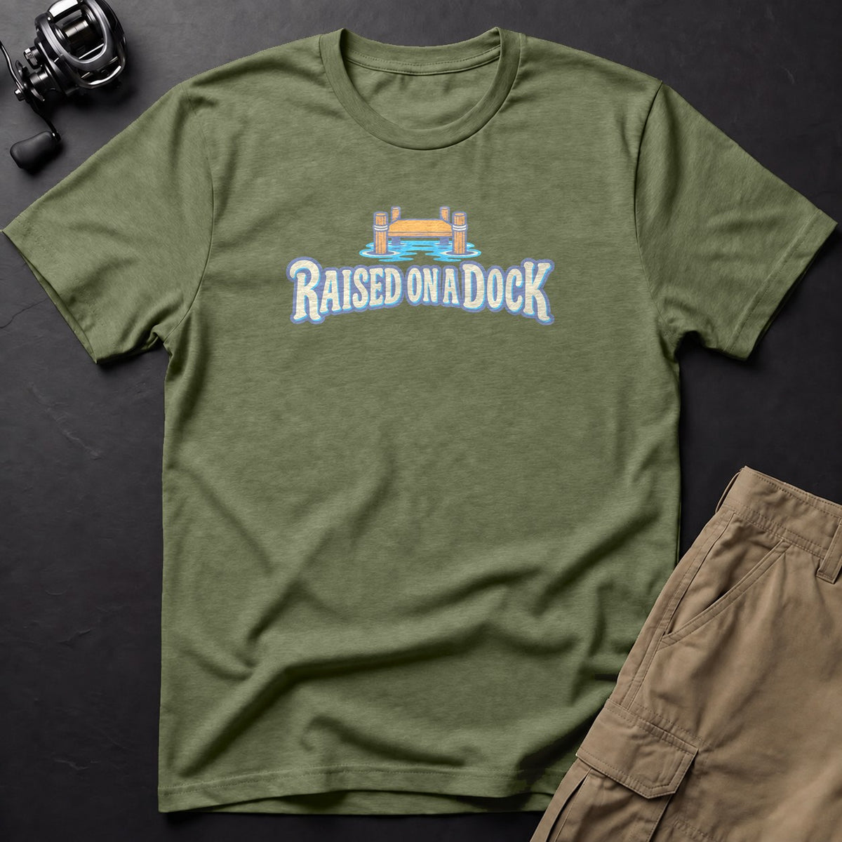 Raised on a Dock T-Shirt — Moss