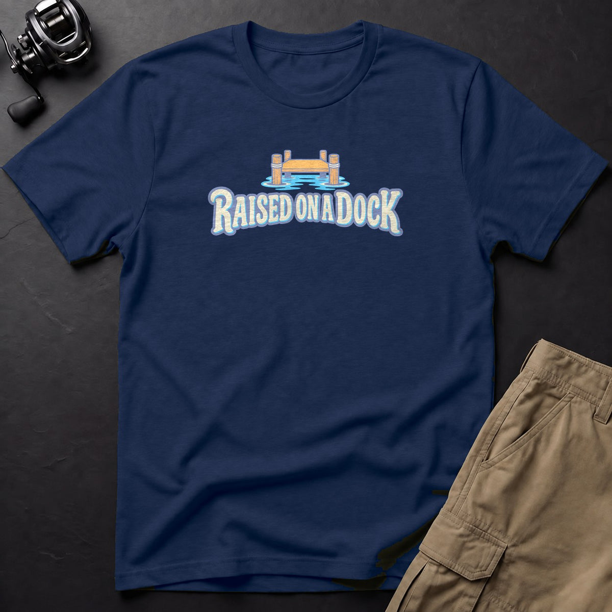 Raised on a Dock T-Shirt — True Navy